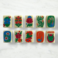 Ensemble de tuiles de Mahjong classique américain gravées en acrylique, 160 pièces, couleur personnalisée, logo sur mesure, écologique, faible MOQ, directement de l'usine OEM ODM