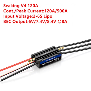 ESC Brushless <span class=keywords><strong>Hobbywing</strong></span> SEAK1NG V4 <span class=keywords><strong>30A</strong></span> / 60A / 90A / 120A / 160A étanche IP67 avec BEC programmable pour bateau de pêche RC - Product Image 5