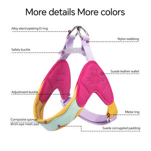 Arnés para Perro Pequeño con Forma de Silla de Montar, Sin Tirones, con Malla Transpirable, Nuevo Arnés Acolchado Suave y Colorido para Cachorros con Anillo en D - Product Image 5