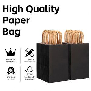 Bolsas de Regalo de Papel Kraft Ecológicas de Lujo, Impresas Personalizadas para Empaque con Asa de Papel - Product Image 1