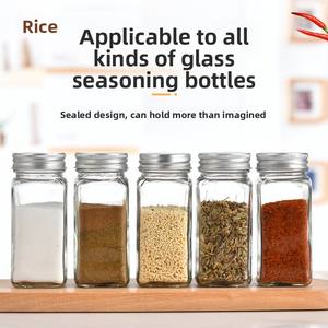 زجاجة توابل متعددة الاستخدامات بتصميم مغربي مستدام سعة 120 مل من الزجاج البوروسيليكات عالي الجودة مع غطاء خشبي مقاوم للرطوبة للمطبخ - Product Image 2