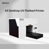 Impresora UV de Cama Plana, Impresora UV para Botellas, Máquina de Impresión de Tamaño A4 A3, Impresora UV Comercial