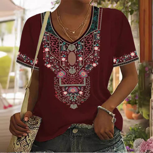 Camiseta de talla grande para mujer Boho Harajuku estampado gráfico verano manga corta Casual Tops calle moda camiseta ropa femenina - Product Image 2