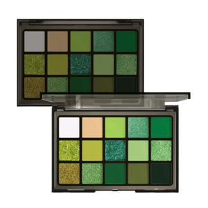 <span class=keywords><strong>Palette</strong></span> <span class=keywords><strong>di</strong></span> Ombretti Verde Personalizzabile con 15 Colori Opachi e Brillanti a Lunga Durata, Produzione OEM - Product Image 5
