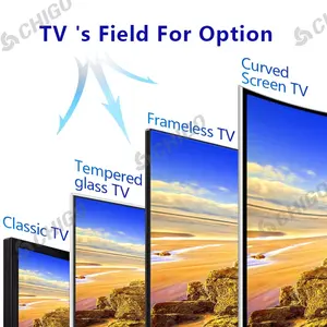 Atacado TV LED Tela Curva 55 Polegada Metal Frame Inteligente Android TV LCD Ultra HD 4K Televisão Inteligente 43 50 65 75 Polegadas Para A Opção