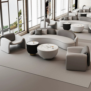 Canapé d'angle de luxe en cuir PU, design moderne pour hall d'hôtel, salle de sport, appartement, club <span class=keywords><strong>VIP</strong></span>, salon de beauté, salon - Product Image 1