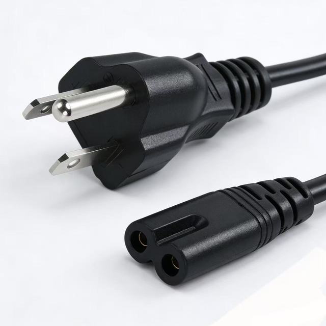 US 3 Prong 1.5m Power Cord NEMA 5-15P to C7 Figure 8 Power Cable for TV DVD Audio Equipment AC Power Supply