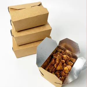 फ्लुमिनेजिंग लेटेड फास्ट फूड ग्रेड पैकेजिंग पेपर लंच बॉक्स को भोजन इन्सुलेशन पेपर बॉक्स रखता है