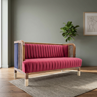 Canapé-lit moderne en tissu capitonné en forme de L avec rembourrage en mousse, accoudoirs rembourrés, structure en bois pour salon et appartement