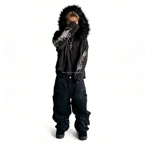 Chaqueta de Invierno Gruesa y Cálida con Capucha de Piel, Fabricada a Medida, con Impresión de Alta Calidad, Sudadera con Capucha de Piel Sintética para Hombre y Mujer - Product Image 1