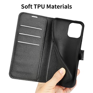 Étui en cuir PU à <span class=keywords><strong>clapet</strong></span> pour téléphone portable et porte-cartes pour <span class=keywords><strong>iphone</strong></span> 13 14 promax - Product Image 4
