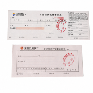 Certificat <span class=keywords><strong>d</strong></span>'épargne bancaire imprimé sur mesure, bon de <span class=keywords><strong>d</strong></span>épôt sans carbone avec filigrane de sécurité pour les établissements financiers - Product Image 3