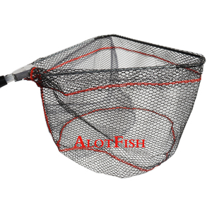 Filet d'atterrissage de poisson enduit de caoutchouc <span class=keywords><strong>en</strong></span> alliage d'aluminium, pliable, télescopique, pour la pêche à la mouche de <span class=keywords><strong>mer</strong></span>, flottant - Product Image 1