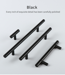 Jinnate American Simple Gold T-Bar Furniture Pull Handles New Aluminum Knurled Design Kitchen Cupboard Wardrobe Dresser Drawer - Product Image 4