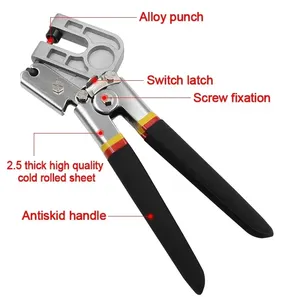 Aluminum Stud Crimper Plier 10 Inch Smooth Jaw 1 in-1/2 in Flat Tip Soft Grip Handle Industrial Grade Crimping Tool - Product Image 3
