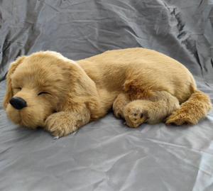 Boneka Anjing Tidur Realistis 24Cm, Mainan Anak-Anak, Dioperasikan dengan Baterai, Anjing Tidur Bernapas Seperti Anjing Sungguhan - Product Image 4