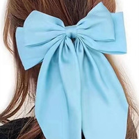 Nouveaux Grands Nœuds pour Cheveux Mauri – Pinces à Cheveux en Satin Soyeux Tendance avec Longue Queue pour Filles et Femmes