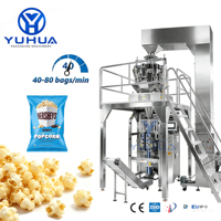 Machine d'emballage automatique YH pour sachets de pop-corn, chips croustillantes et snacks soufflés avec remplissage d'azote et pesage multi-têtes