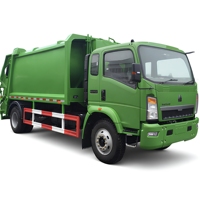 Camion benne à ordures compact SINOTRUK HOWO 4x2 avec moteur diesel manuel et boîte de vitesses, pour le recyclage, fabriqué au Shandong, Chine