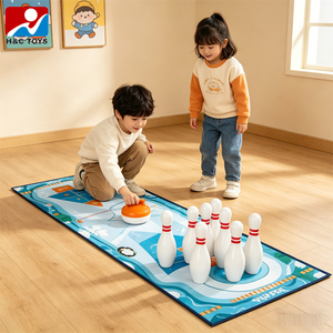 Juego de hockey sobre hielo cinco en uno, juguete de hockey sobre hielo, juguete de bolos, accesorios completos, desarrolla habilidades de coordinación mano-ojo, juguete deportivo para niños - Product Image 2