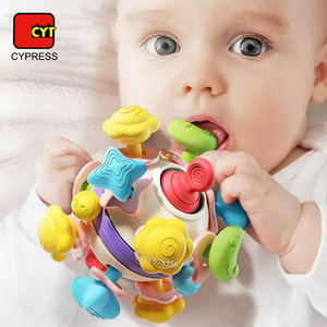 <span class=keywords><strong>Giocattoli</strong></span> per bambini neonati 4 In <span class=keywords><strong>1</strong></span> bambino spazio masticabile per giocare a sfera di sicurezza materiale morbido per 3-6 mesi <span class=keywords><strong>giocattoli</strong></span> per allenamento con impugnatura - Product Image 1