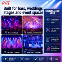 Projecteur à tête mobile LED 600W CMY CTO BSW Beam Gobo Wash 3-en-1 avec zoom, profil, DMX512 et contrôle sans fil pour concerts