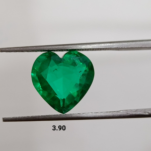 Pierre précieuse verte de qualité supérieure, cultivée en laboratoire, taille cœur, pierre brute, haute clarté, forme personnalisée, qualité pour la fabrication de bijoux, artisanale - Product Image 5