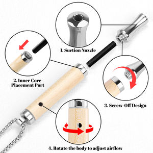 Collier de respiration en acier inoxydable anti-stress et anti-anxiété, rechargeable, à l'huile essentielle fruitée et végétale, pour l'aromathérapie - Product Image 2