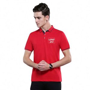 เสื้อโปโลผู้ชายทรงเข้ารูปสีดำ พิมพ์โลโก้ได้ตามต้องการ เรียบง่าย สบาย ใส่สบาย - Product Image 4