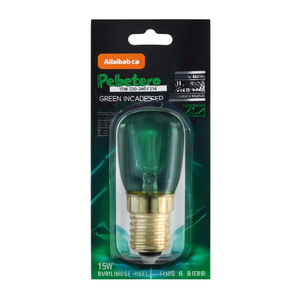 Lampadina a incandescenza verde Pebetero 15W 220-240V E14 - Product Image 2