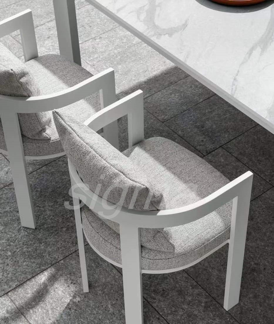 Aluminum patio outdoor furniture garden set factory wholesaler sofa modular metal beach chairs with dining set