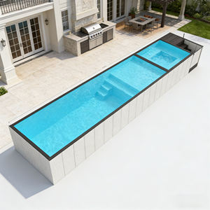 Piscina de natación exterior sobre el suelo de 8 metros con jacuzzi, piscina de contenedor de 20 pies y 40 pies - Product Image 1