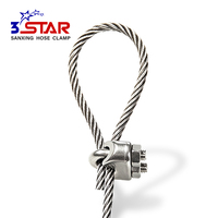 Collier de serrage robuste pour câble métallique, à haute résistance, type U, pour applications de levage et de clôture
