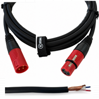 Câble de microphone XLR mâle-femelle OEM CH-R038 avec blindage spiralé, gaine en PVC, conducteur en cuivre sans oxygène
