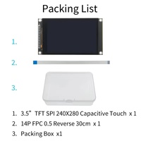 Tampilan layar sentuh kapasitif TFT SPI, modul LCD IPS 3.5 inci layar sentuh 3.5 "480x320 ST7796 untuk Mega2560/C51/STM32/ESP32/Arduin
