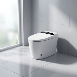 WC intelligent électrique à double chasse avec siphon allongé, télécommande, bidet et nettoyage automatique – Qualité supérieure et durable - Product Image 1