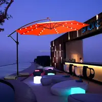 2020 outdoor hanging banana umbrella waterproof cantilever garden beach patio sun parasol
