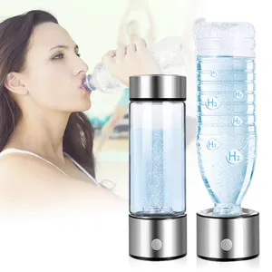 Best Generator Ionizer H2 Rich Cup Filter Glass Portable Hydrogen-Rich Plastic Alkaline Health Maker USB Hydrogen Water Bottle