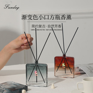 Fundag Reed <b>Diffuser</b> 100ml Square Gradient <b>Bottle</b> Alcohol Free Fresh Air Home Fragrance - Product Image 5