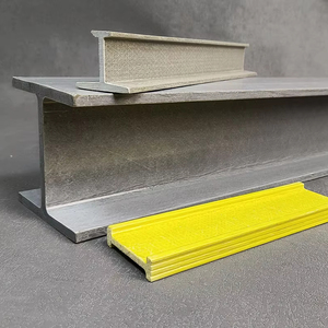 Yüksek mukavemetli fiberglas Pultruded yapısal profiller inşaat ızgara için 100*50mm frp H kiriş - Product Image 1