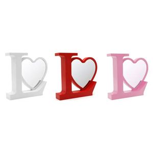 Three Colors Available Plastic Blank Makeup <b>Mirror</b> Sublimation Led Customized Heart Shape Magic Photo <b>Frame</b> for Valentine's - Product Image 4
