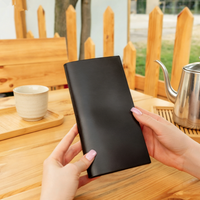 Porte-billets en cuir véritable avec pochette pour cartes et porte-stylo, cadeau pour serveur de restaurant, accessoires de restaurant