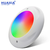 Huaxia Patent 24W 12V Lampe LED subaquatique mince pour piscine RGB avec télécommande IP68 Éclairage étanche