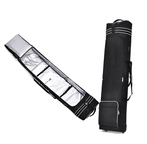 Factory Customized Rolling Double Padded Snowboard Ski Duffel Carry <b>Bag</b> Padded Ski Snowboard <b>Bag</b> <b>with</b> <b>Wheels</b> for Air Travel - Product Image 1