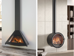 Cheminée suspendue moderne à flamme réelle, verre transparent, chauffage de villa, poêle à <span class=keywords><strong>bois</strong></span> autoportant, <span class=keywords><strong>insert</strong></span> en plaque d'acier - Product Image 6