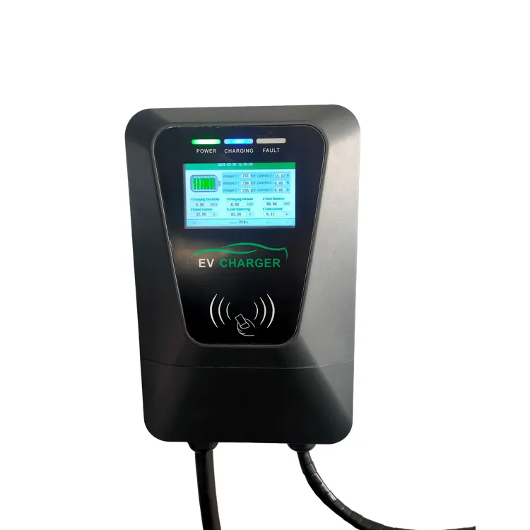 Зарядное устройство eva 32a Type2 Wallbox 7 кВт 11 кВт 22 кВт динамическая балансировка нагрузки умное приложение Wifi Ev зарядная станция