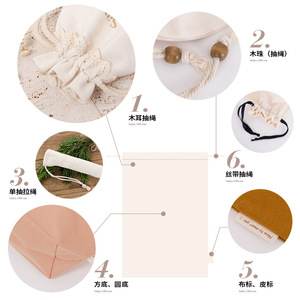 Cotton <b>Drawstring</b> <b>Bags</b> Blank Custom Made Recyclable For Gift Packaging Storage White Black Natural Colors Screen Printing - Product Image 3