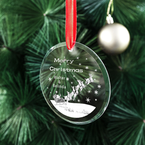 Decorazioni Natalizie in Cristallo K9 all'Ingrosso, Ornamenti Rotondi per Albero di Natale con Incisione Laser Personalizzata - Product Image 6