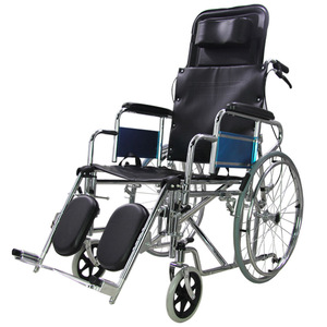 Rong Jun High Back Wheelchair RJ-W608GC Folding Lightweight With Lift Armrests And <b>Footrests</b> For Seniors - Product Image 2