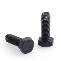 Boulon hexagonal en acier noir à haute résistance avec trou de sécurité pour fil métallique, pour l'automobile